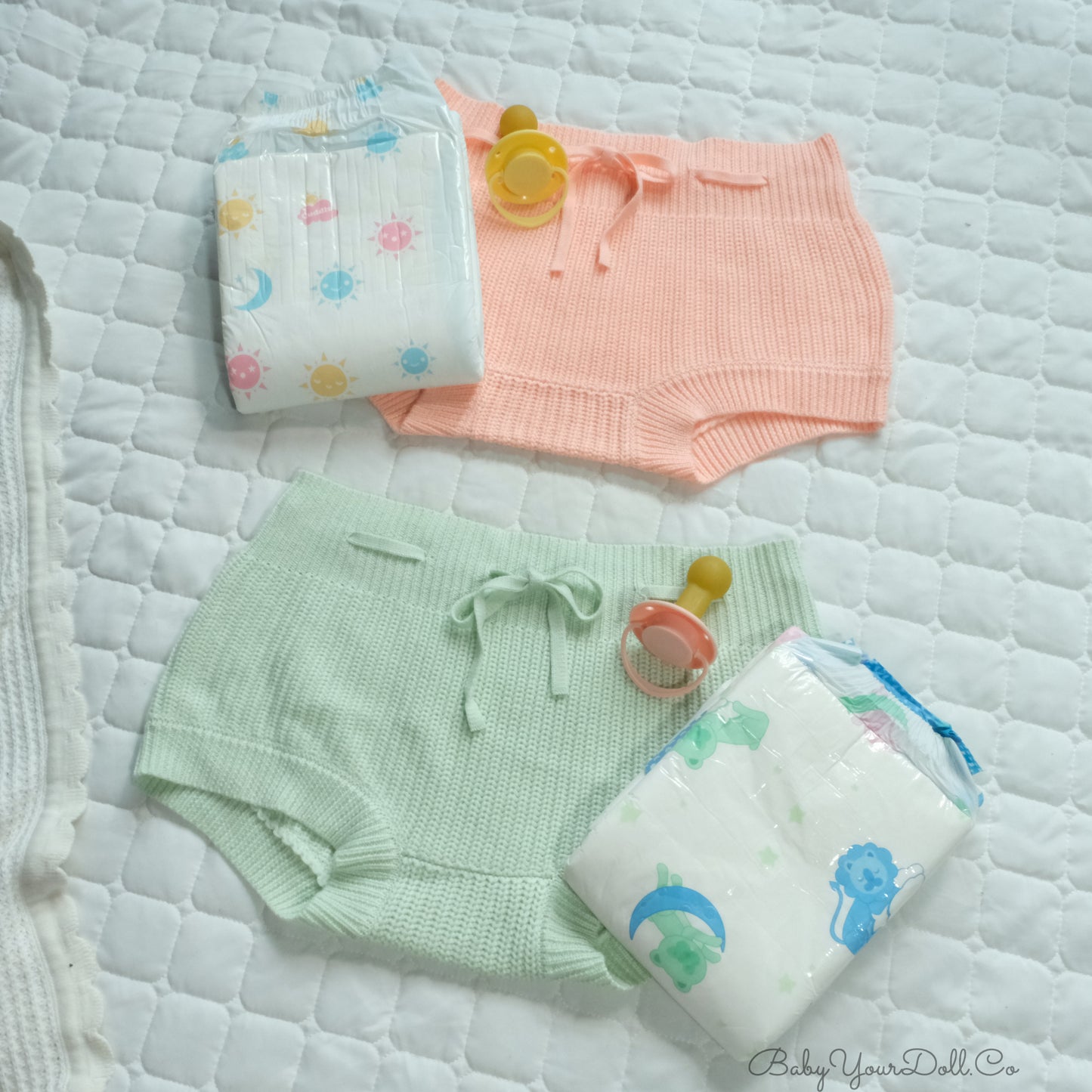 Peach | Adult Knit Diaper Cover
