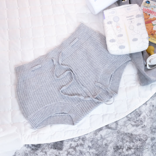 Grey | Knit Diaper Cover