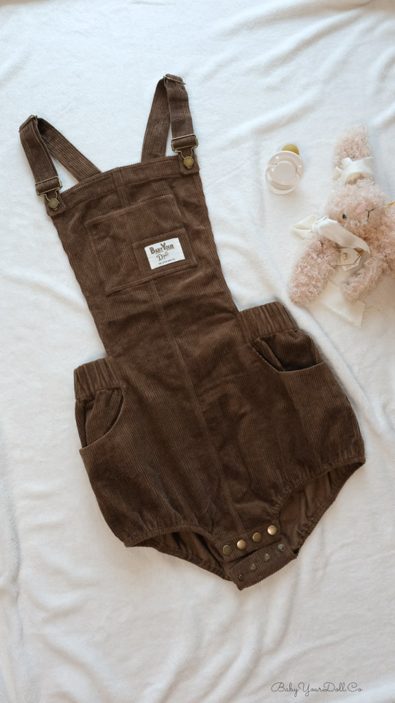 Brown | Corduroy Snap Overall