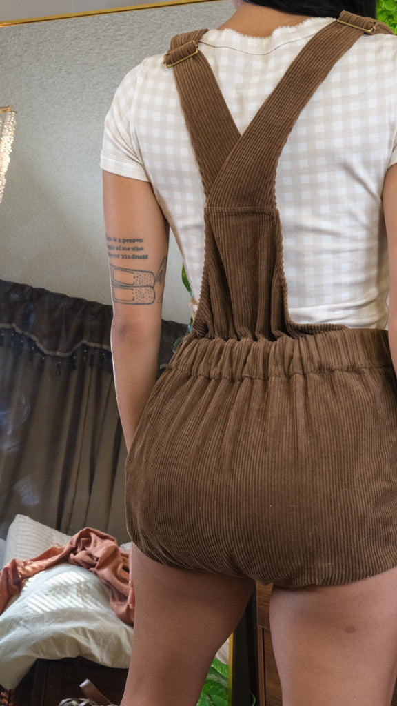 Brown | Corduroy Snap Overall