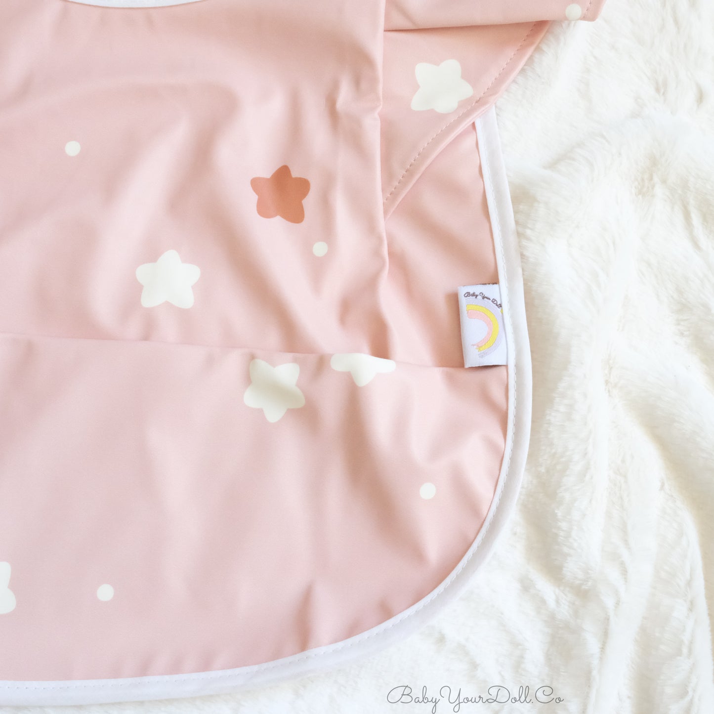 Little Stars | Pink Ruffle Bib