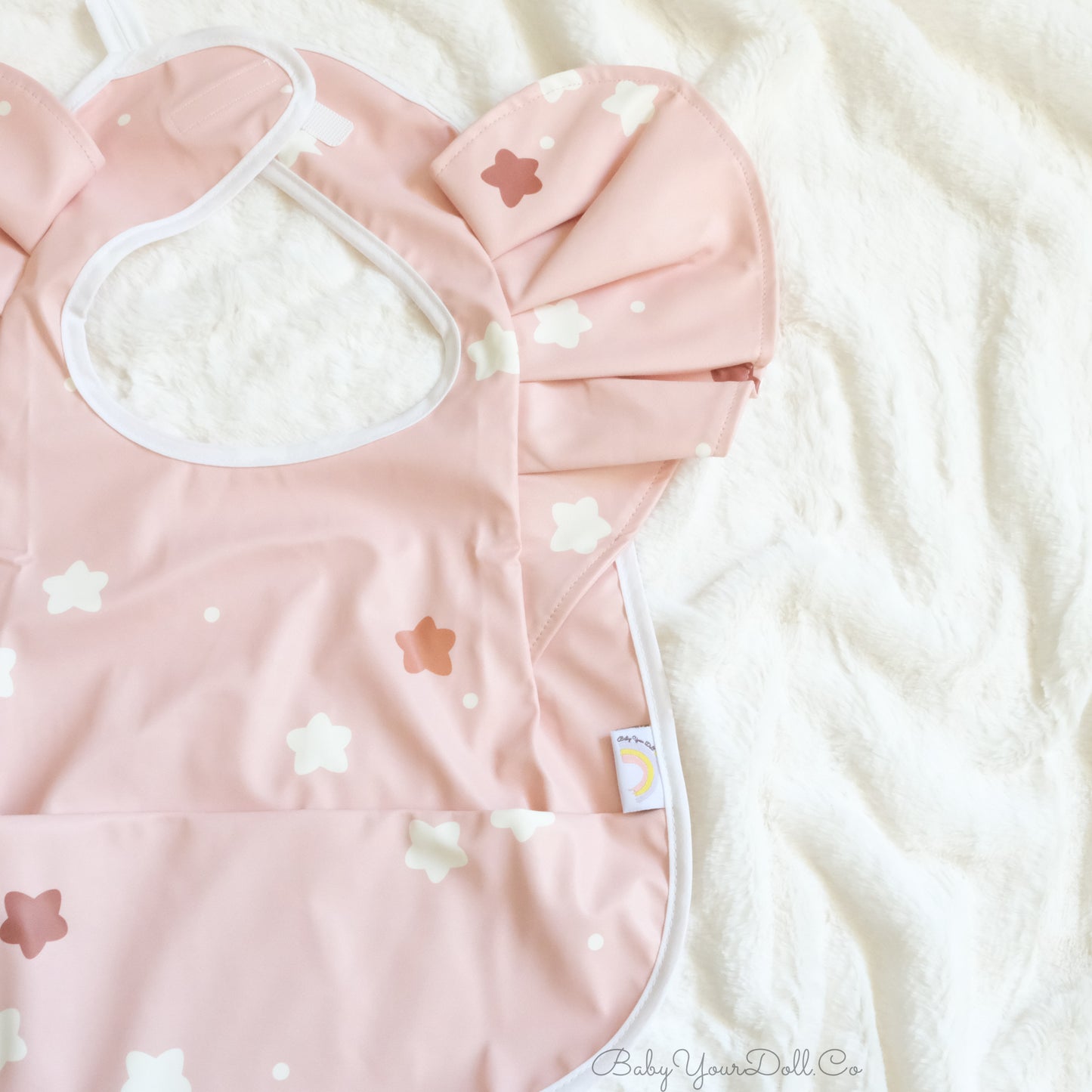 Little Stars | Pink Ruffle Bib