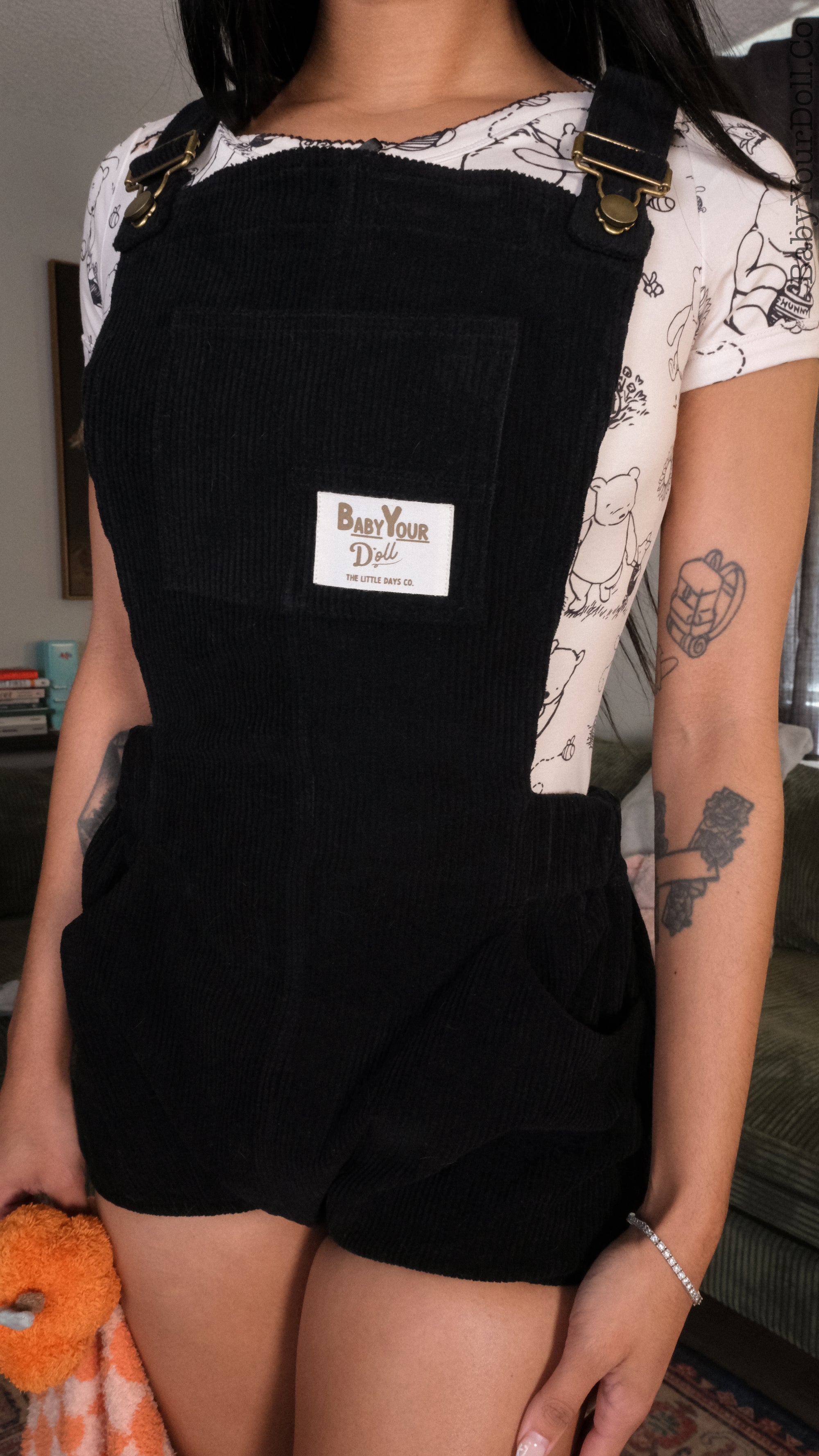 Black | Corduroy Snap Overall