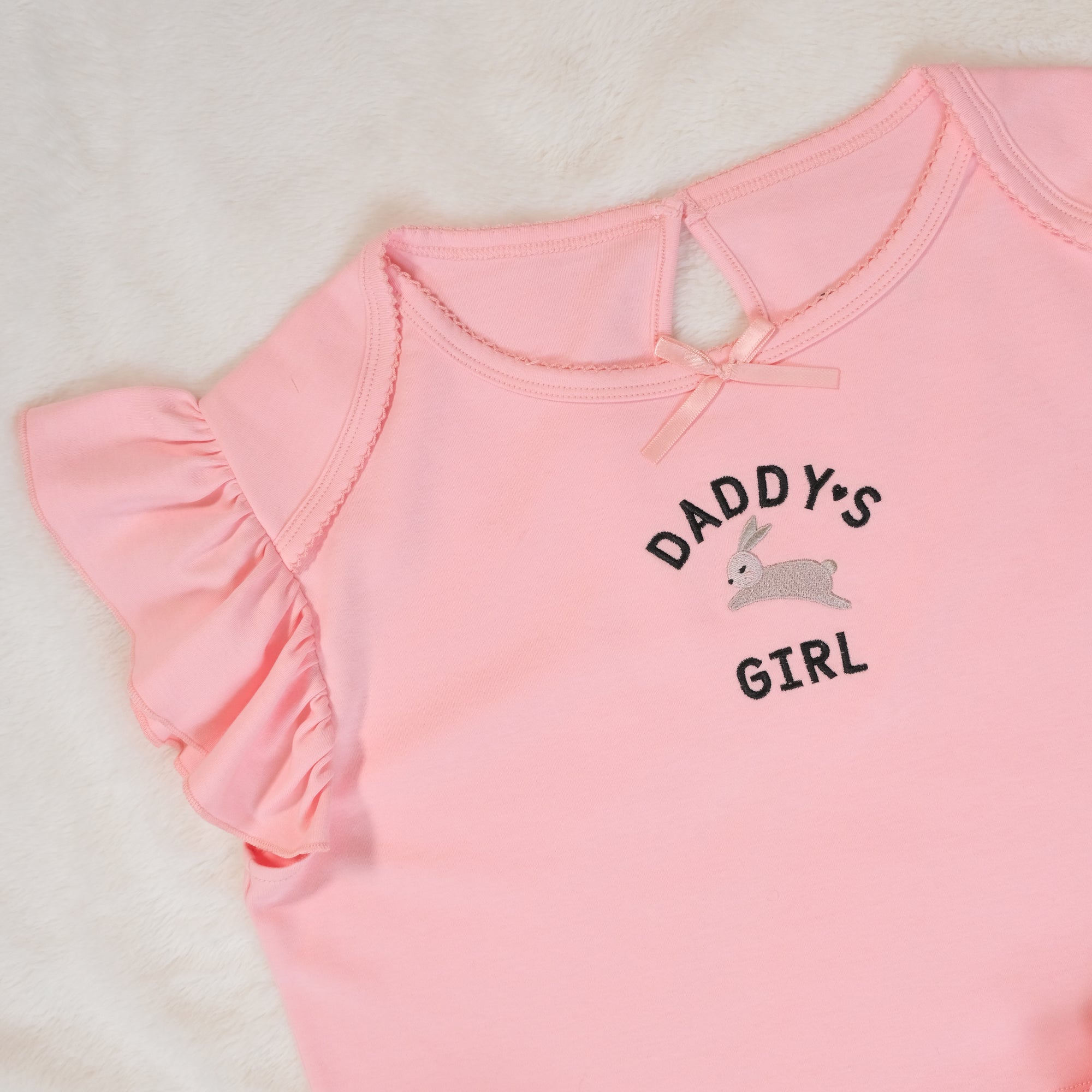 Daddy's Girl | Embroidered Double Ruffle Set