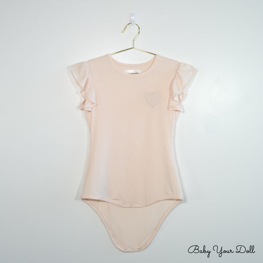 Cream Small at Heart Knit Bodysuit