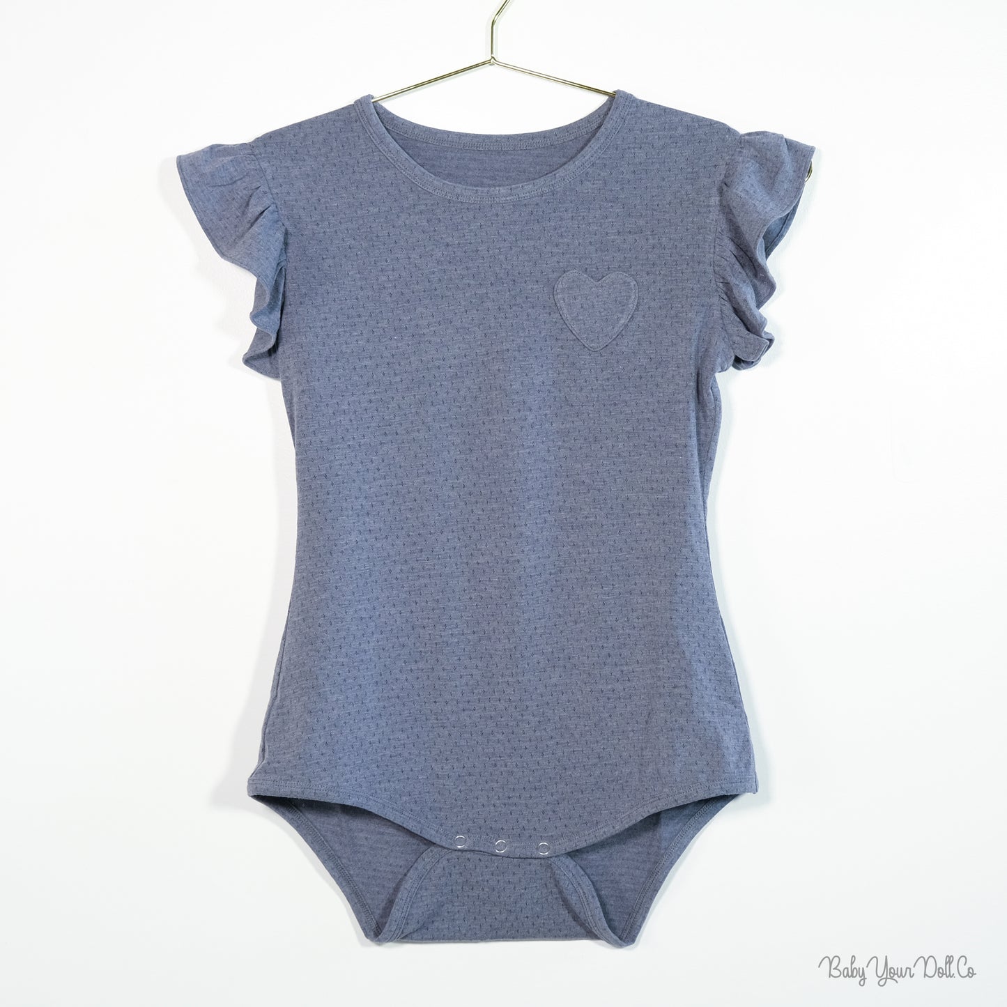 Dark Blue Small at Heart Knit Bodysuit