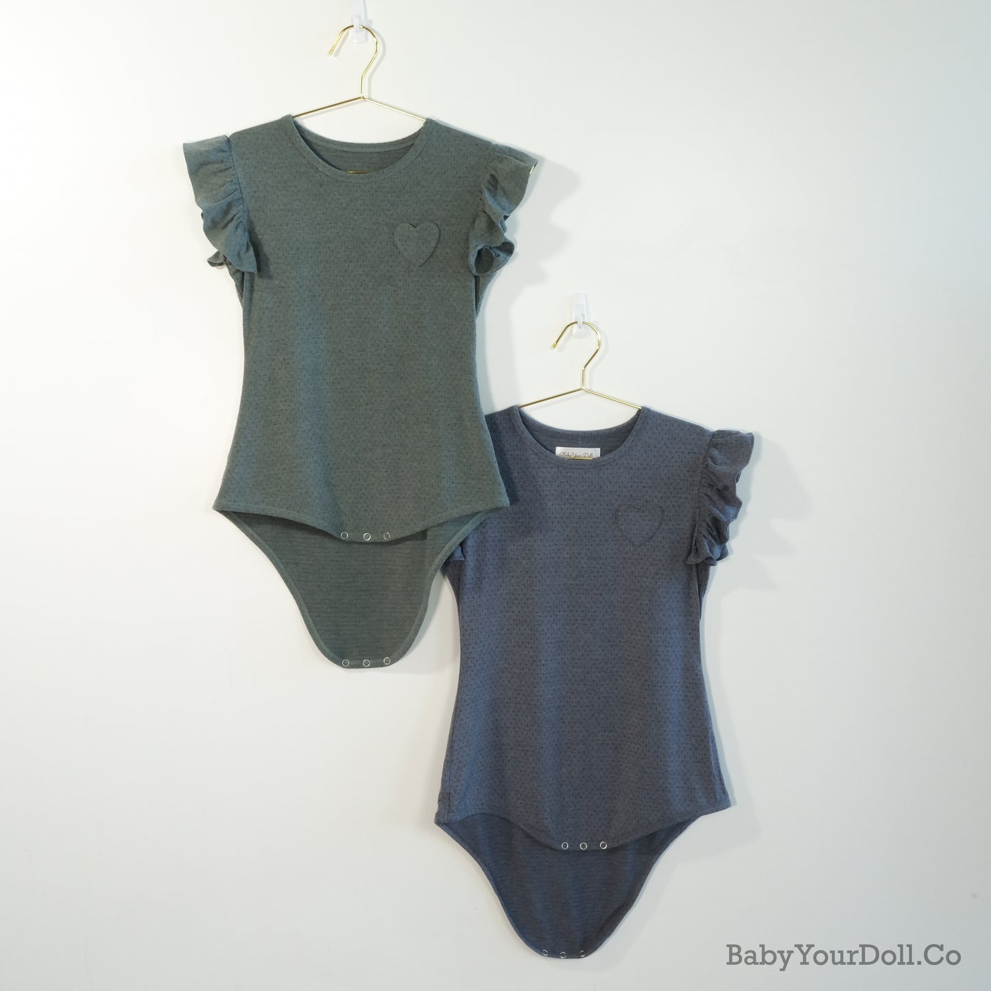 Dark Small Hearts Bodysuit Set