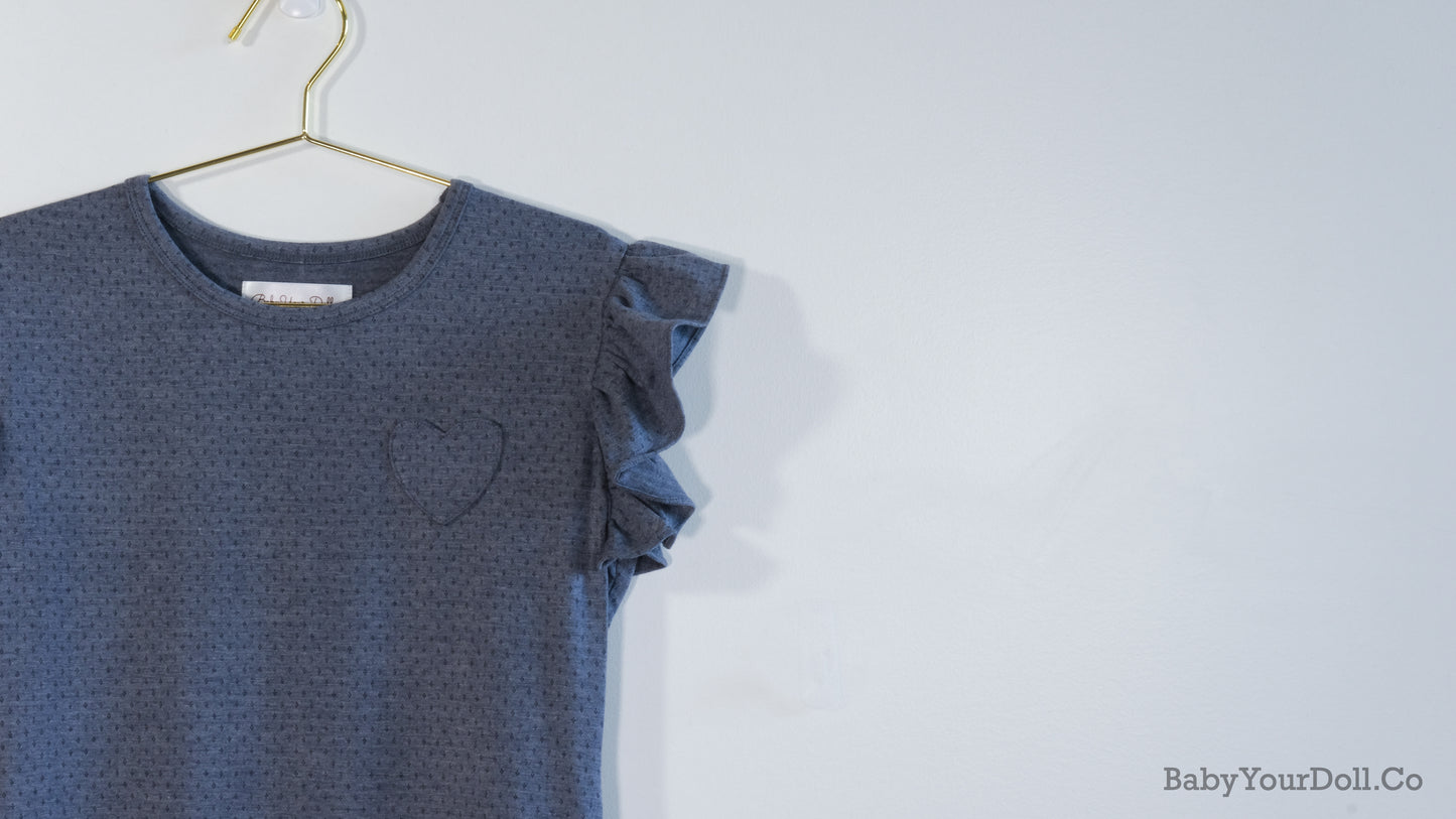 Dark Small Hearts Bodysuit Set