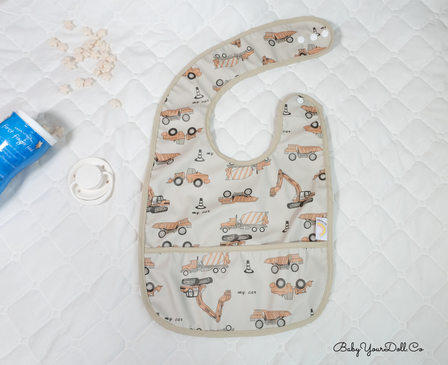 Construction Trucks | Pocket Bib