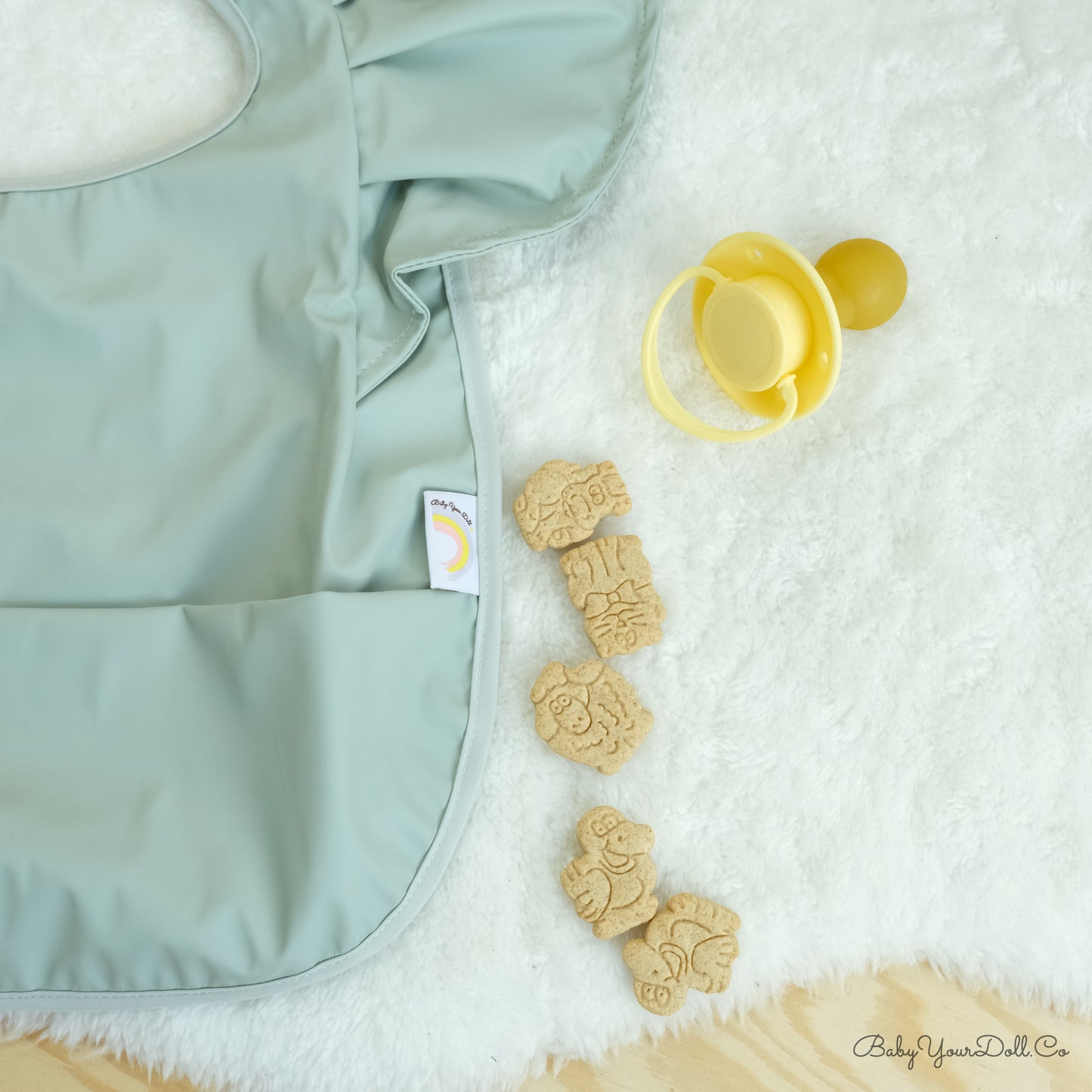 Sage Green | Ruffle Bib