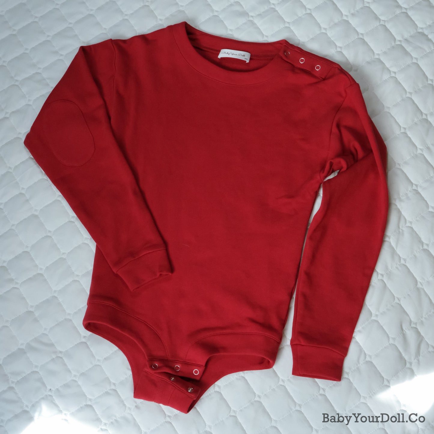 Red | Sweatshirt Romper