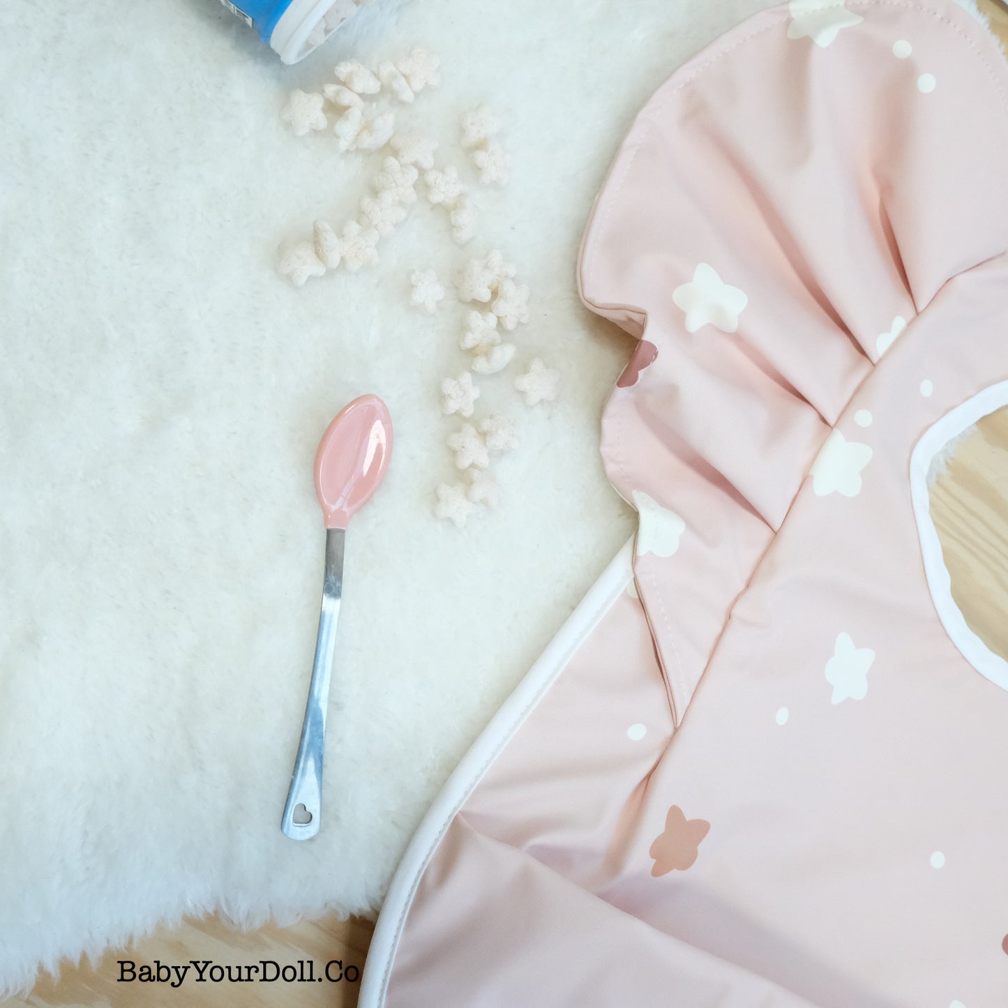 Little Stars | Pink Ruffle Bib