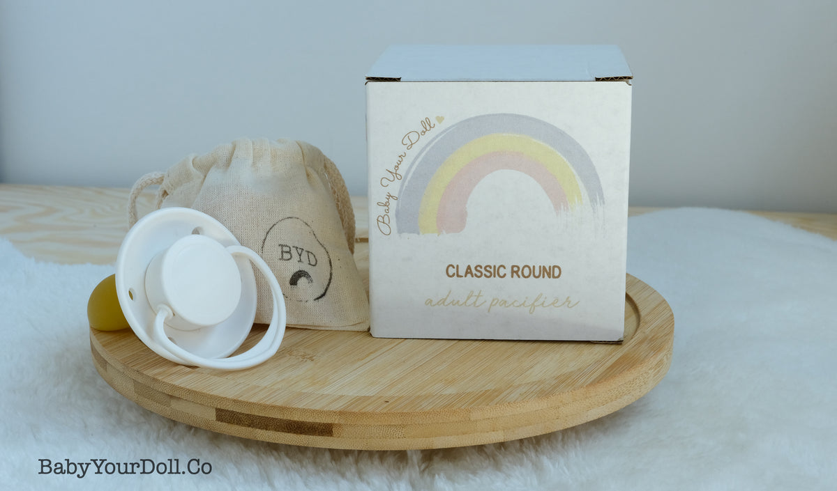 Circular Pacifiers Classic Round Adult Pacifiers are here and here's what you need to kno ...
