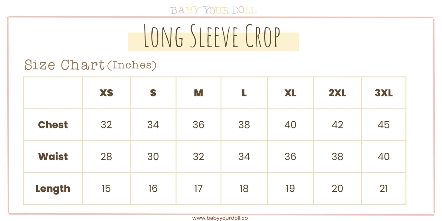 Lavender | Long Sleeve Crop Top