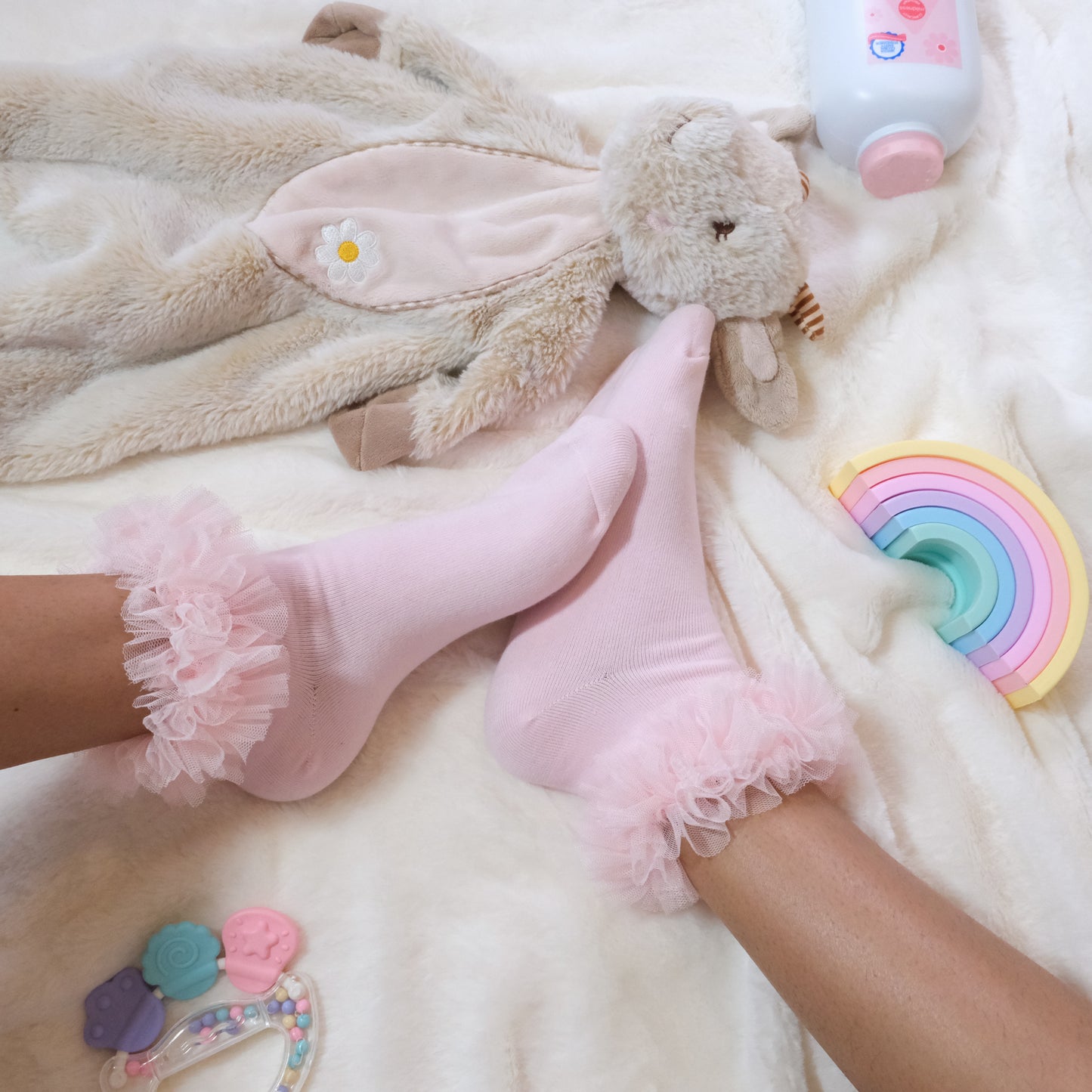 Baby Pink | Ankle Bow Socks