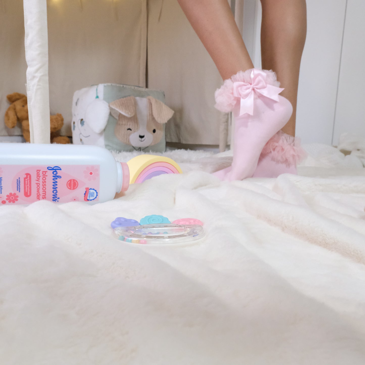 Baby Pink | Ankle Bow Socks