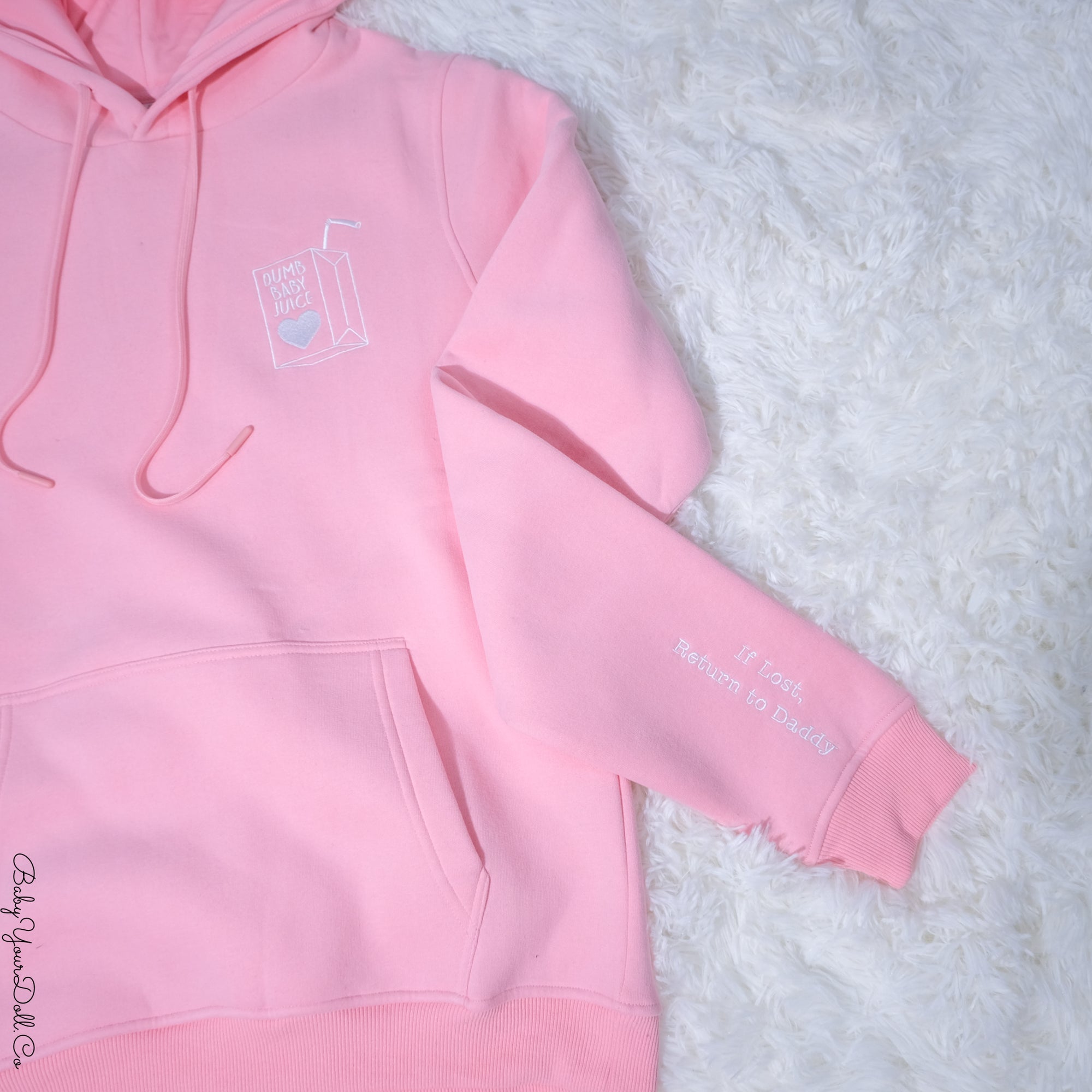 Dumb Baby Juice Hoodie | Pink XL 2XL