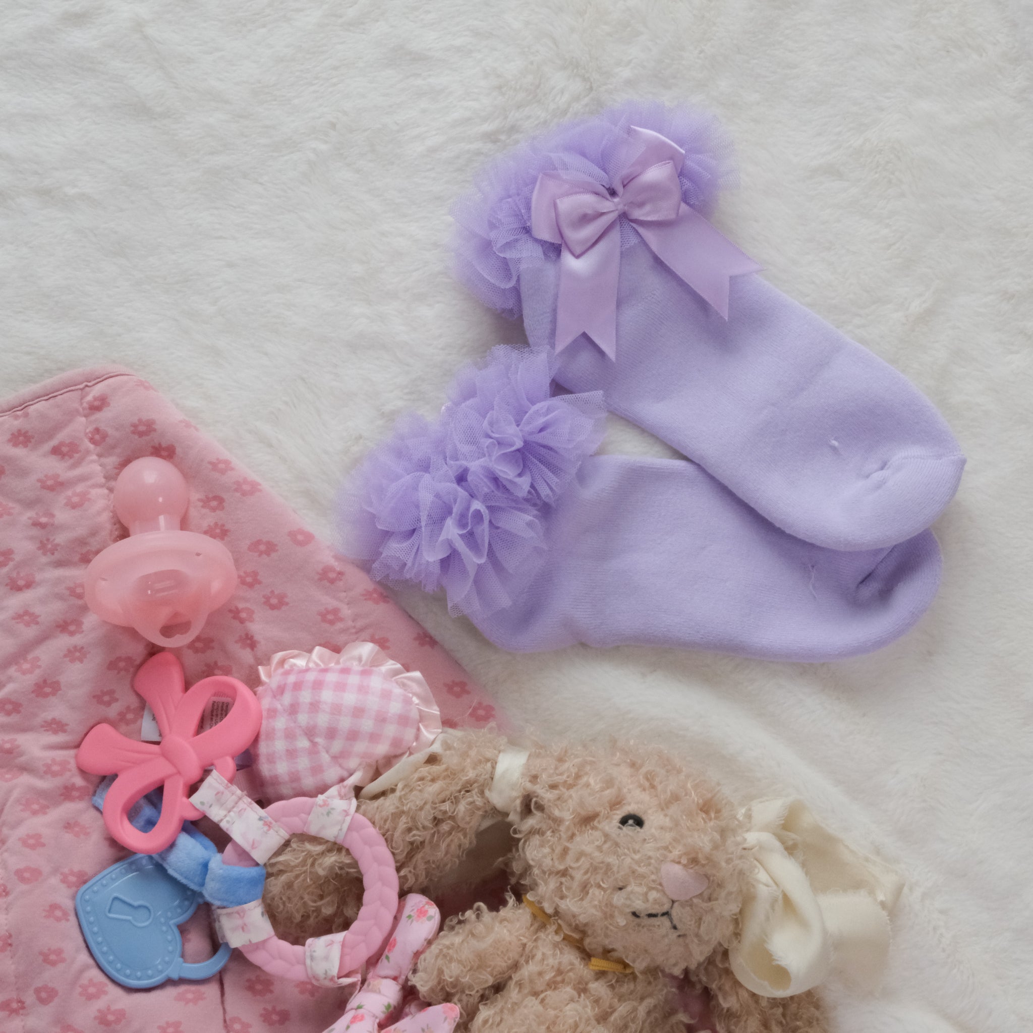Lavender | Ankle Bow Socks
