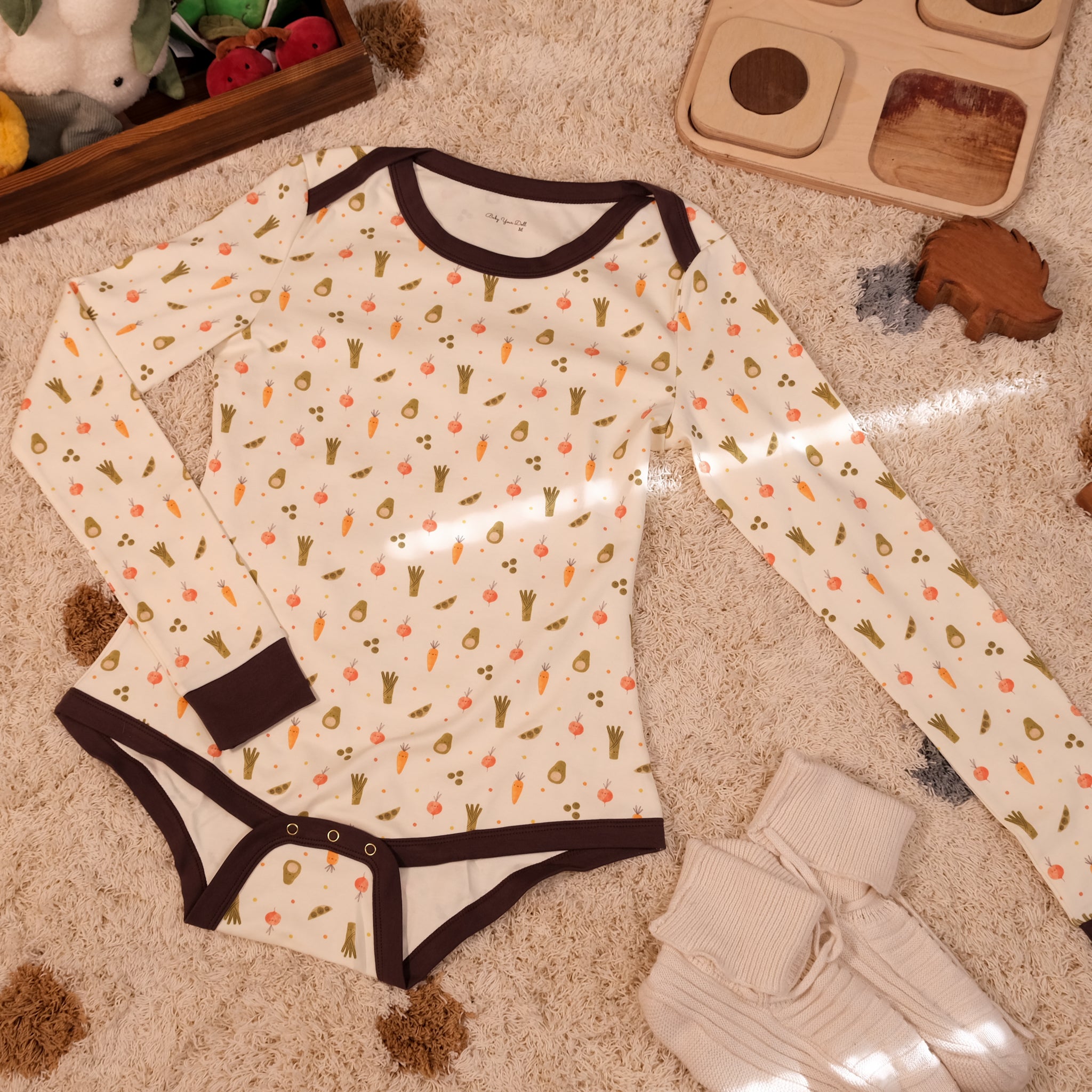Eat Your Veggies | Long Sleeve Onesie (petite length)