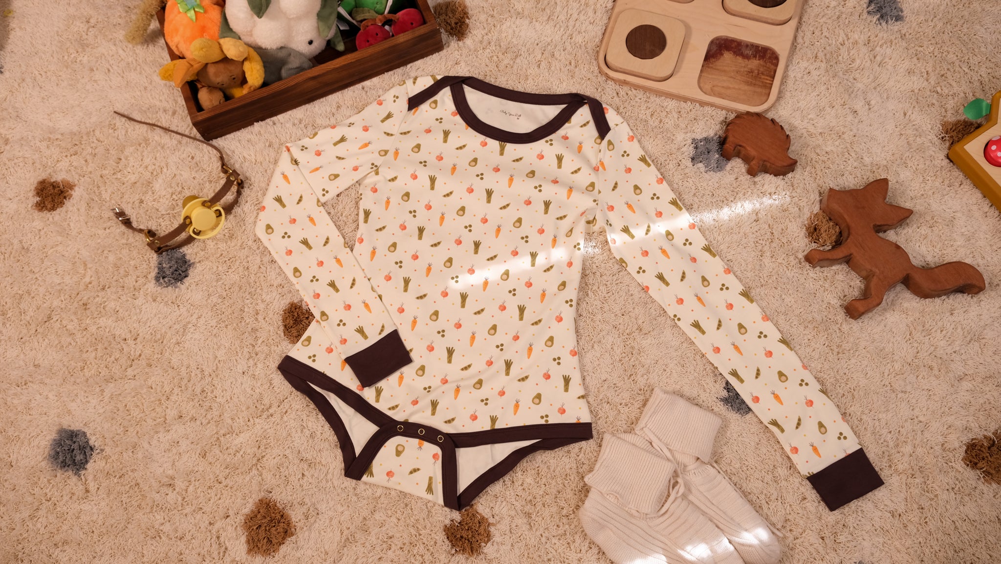 Eat Your Veggies | Long Sleeve Onesie (petite length)