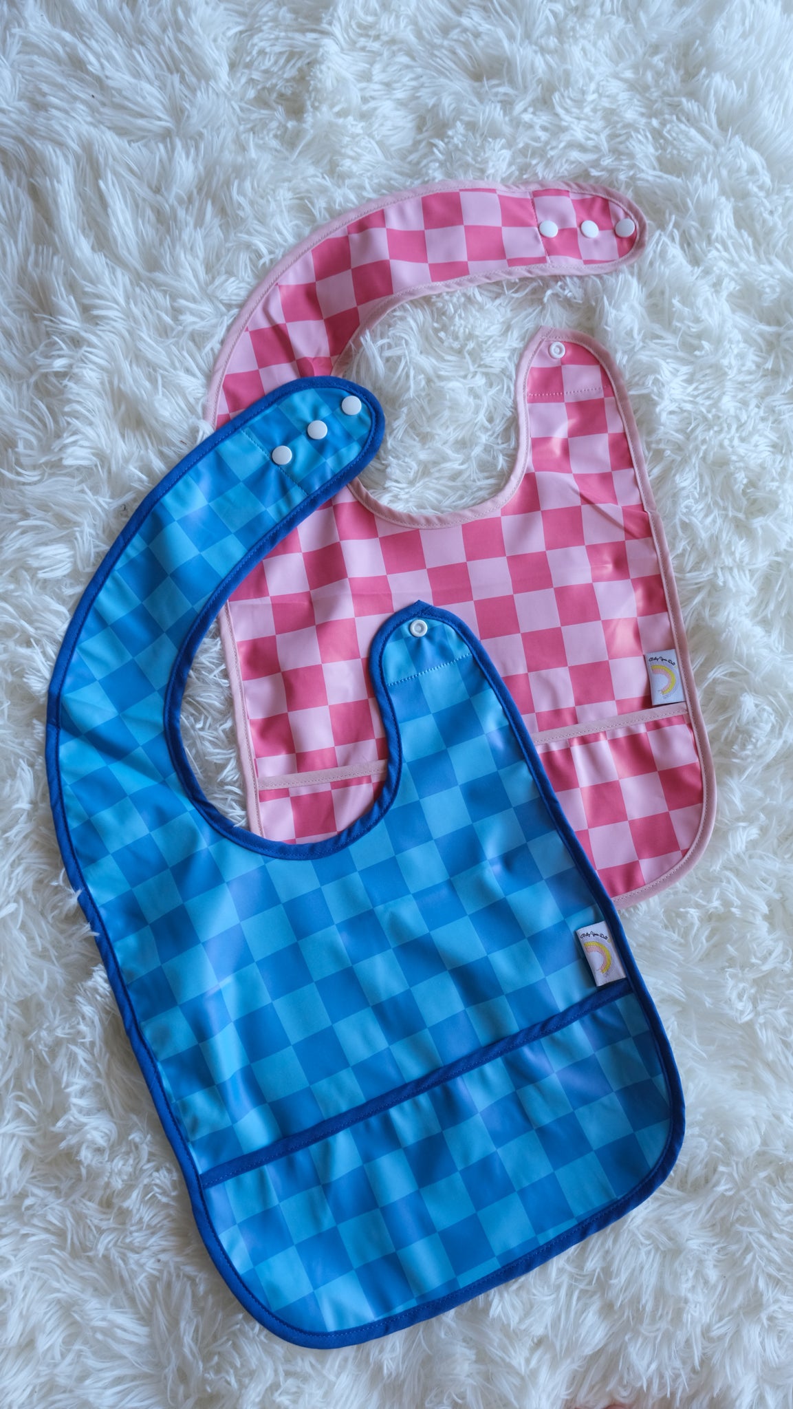 Blue Checker | Pocket Bib