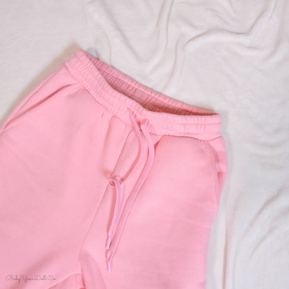 Comfy Ruffle | Pink Sweatpants