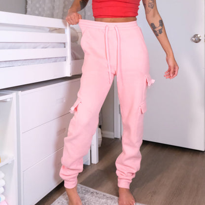 Comfy Ruffle | Pink Sweatpants