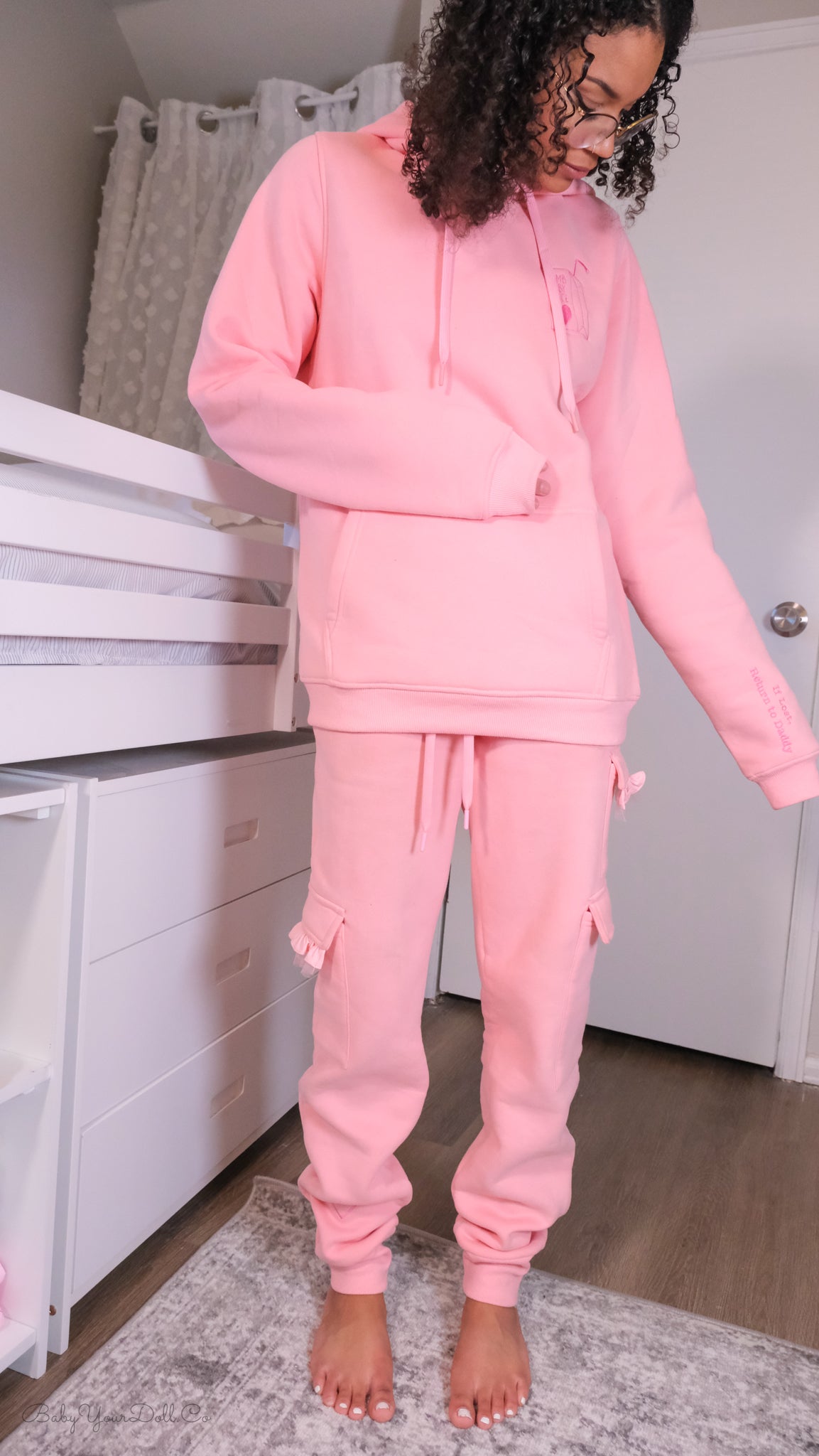 Comfy Ruffle | Pink Sweatpants
