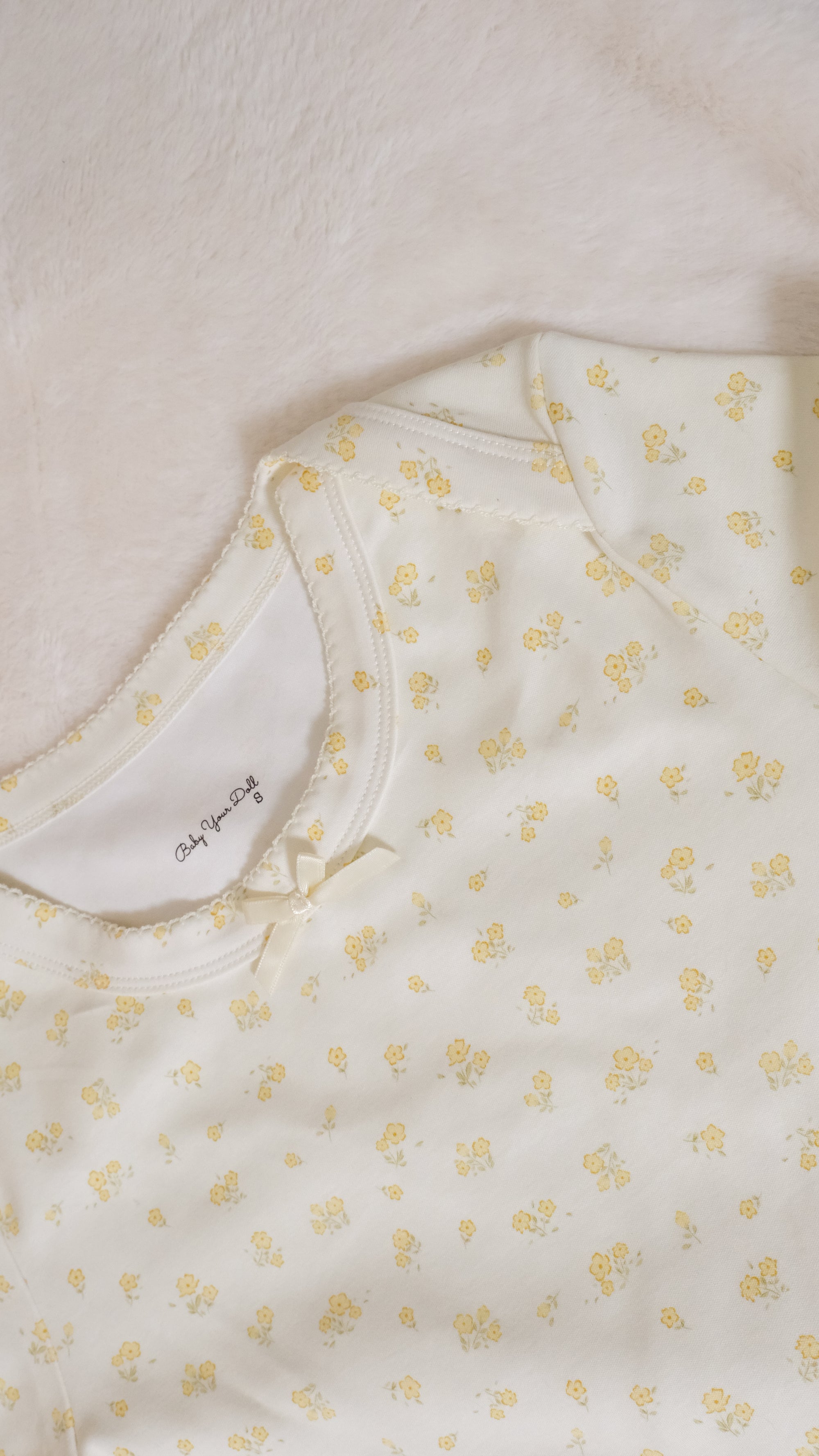 Soft Yellow | Floral Bodysuit