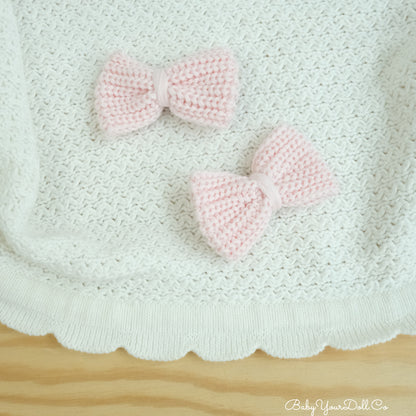 Pink | Knit Hair Bows