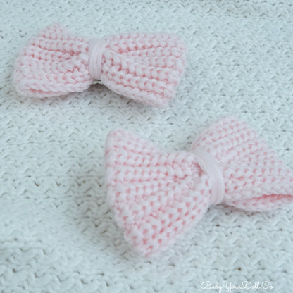 Pink | Knit Hair Bows