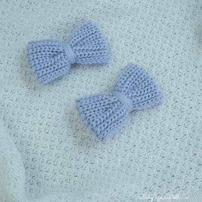 Purple | Knit Hair Bows