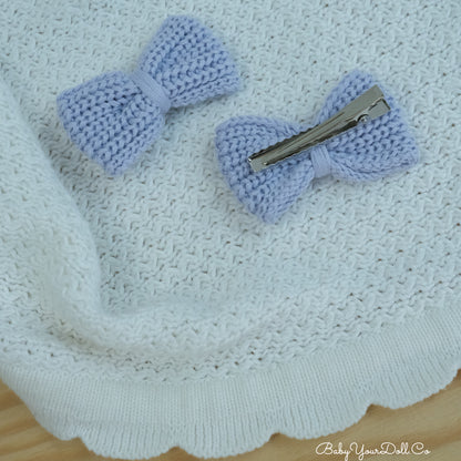 Purple | Knit Hair Bows