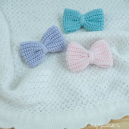 Mint | Knit Hair Bows