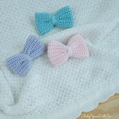 Purple | Knit Hair Bows