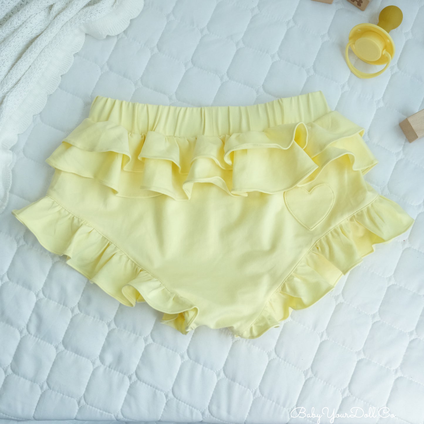 Baby Yellow | Long Sleeve Ruffle Set