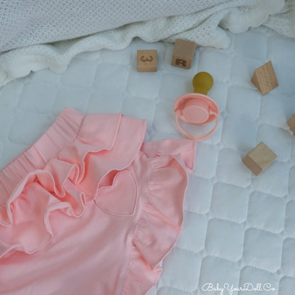 Baby Pink | Long Sleeve Ruffle Set