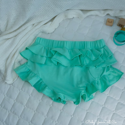 Mint | Ruffle Diaper Cover