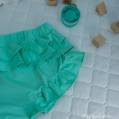 Mint | Ruffle Diaper Cover