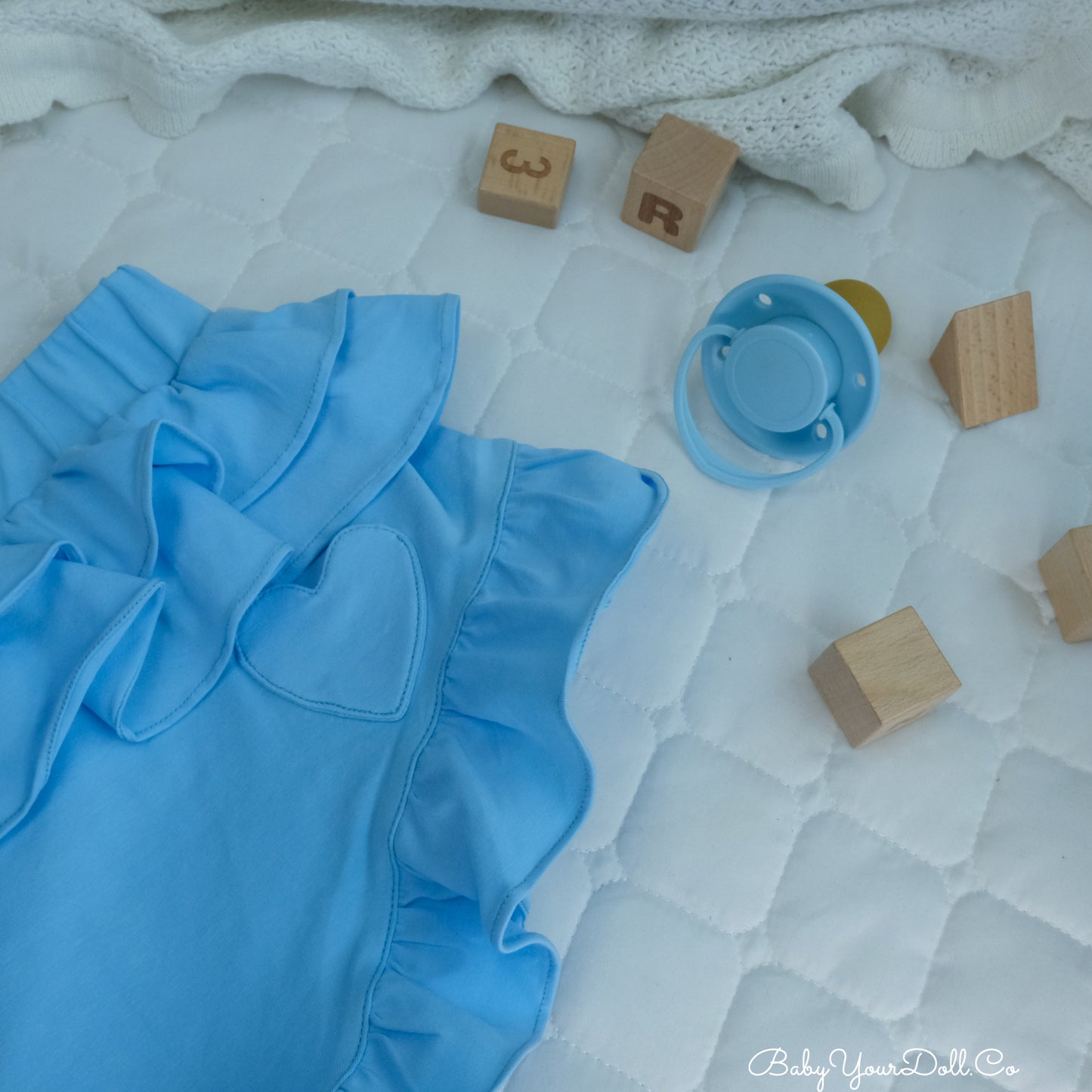 Baby Blue | Long Sleeve Ruffle Set