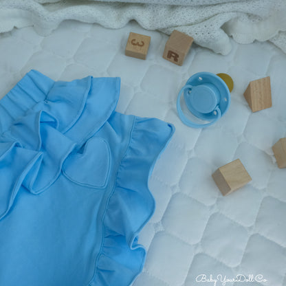 Baby Blue | Long Sleeve Ruffle Set