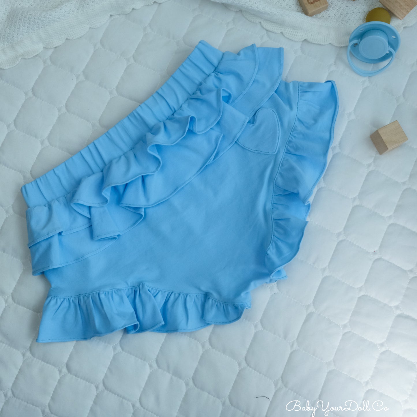 Baby Blue | Long Sleeve Ruffle Set