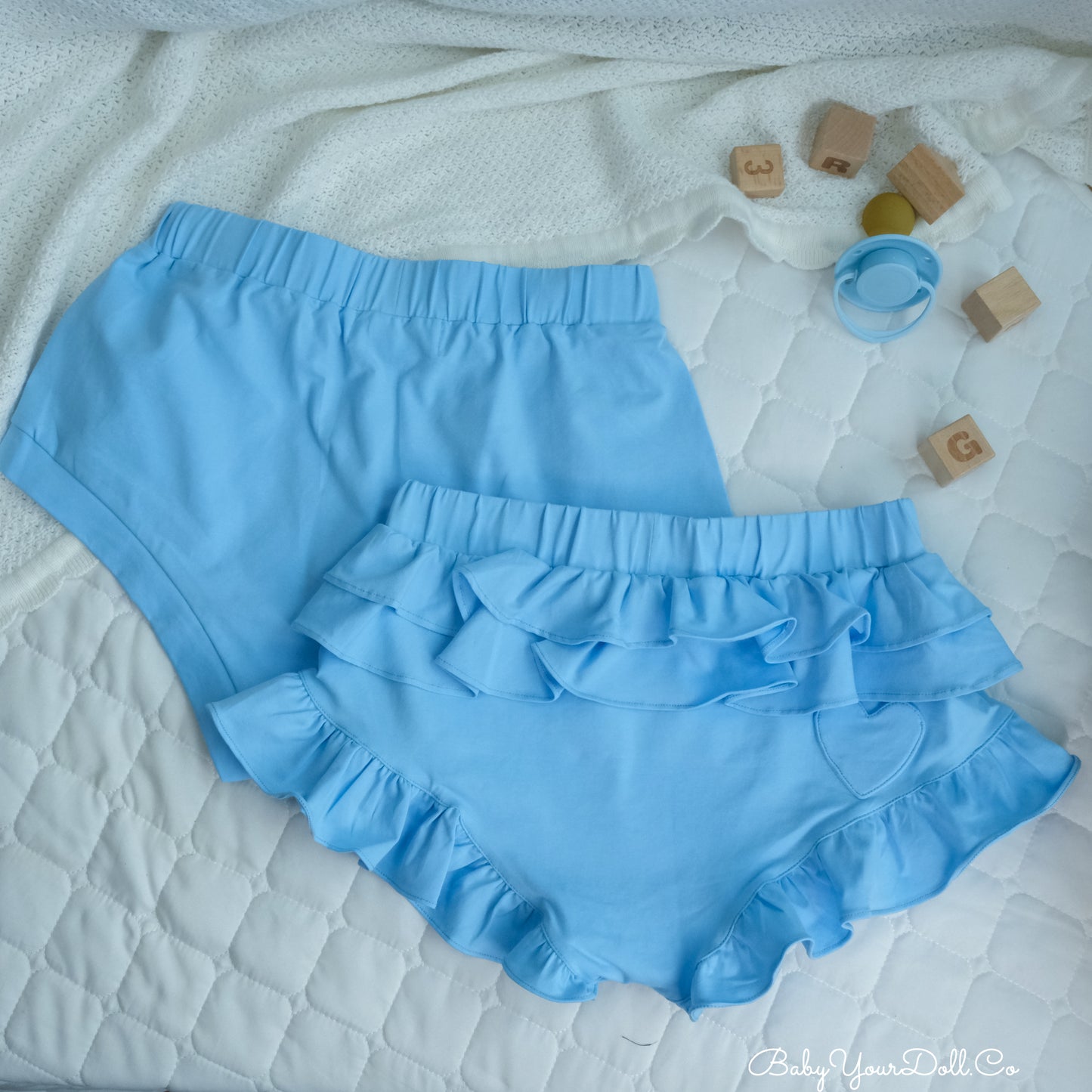 Baby Blue | Ruffle Diaper Cover
