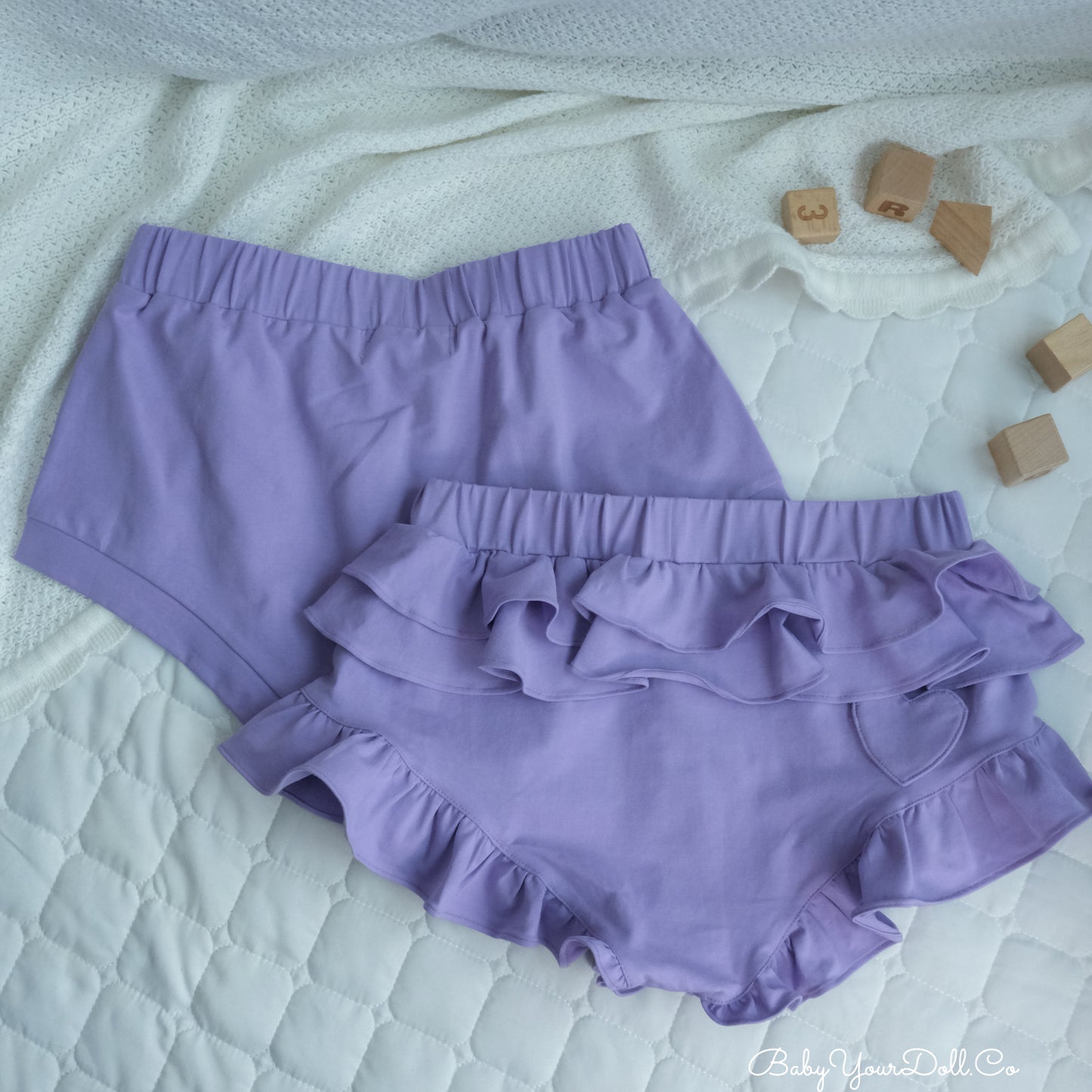 Lavender | Ruffle Diaper Cover