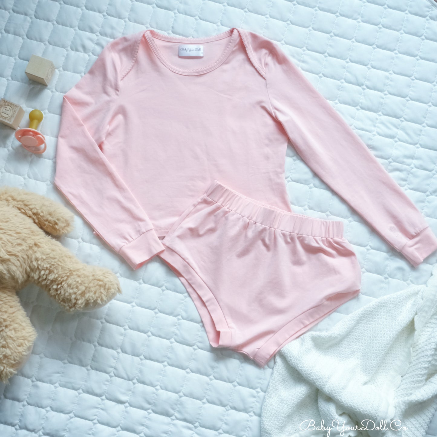 Baby Pink | Long Sleeve Basics Set