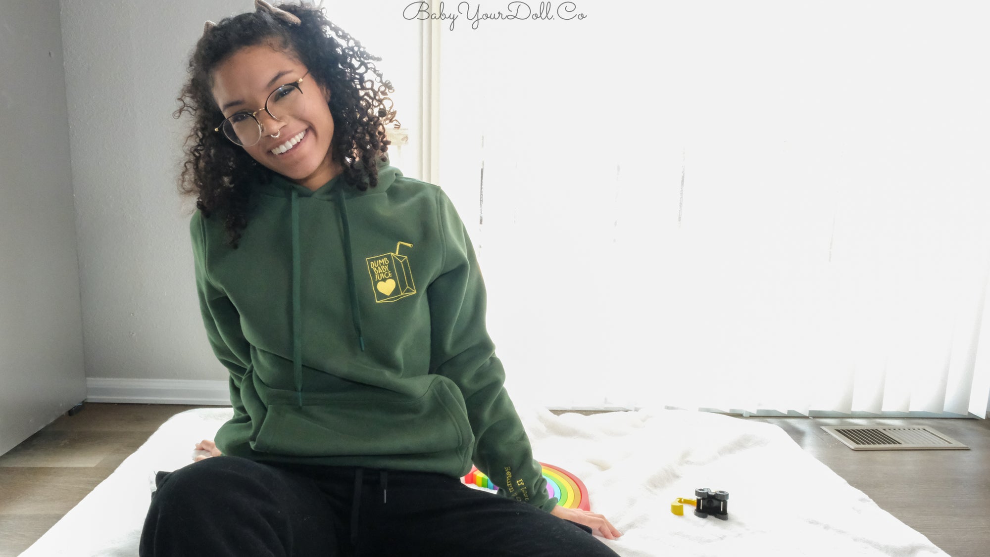 Dumb Baby Juice Hoodie | Forest