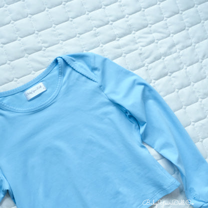 Baby Blue | Long Sleeve Crop Top