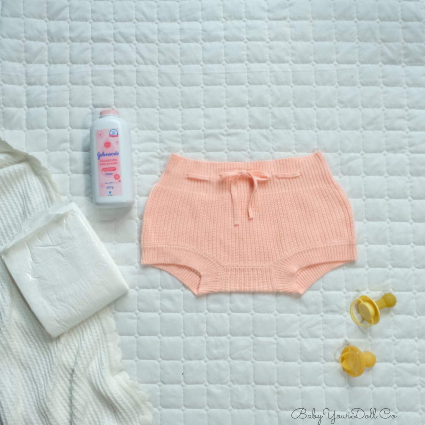 Peach | Adult Knit Diaper Cover