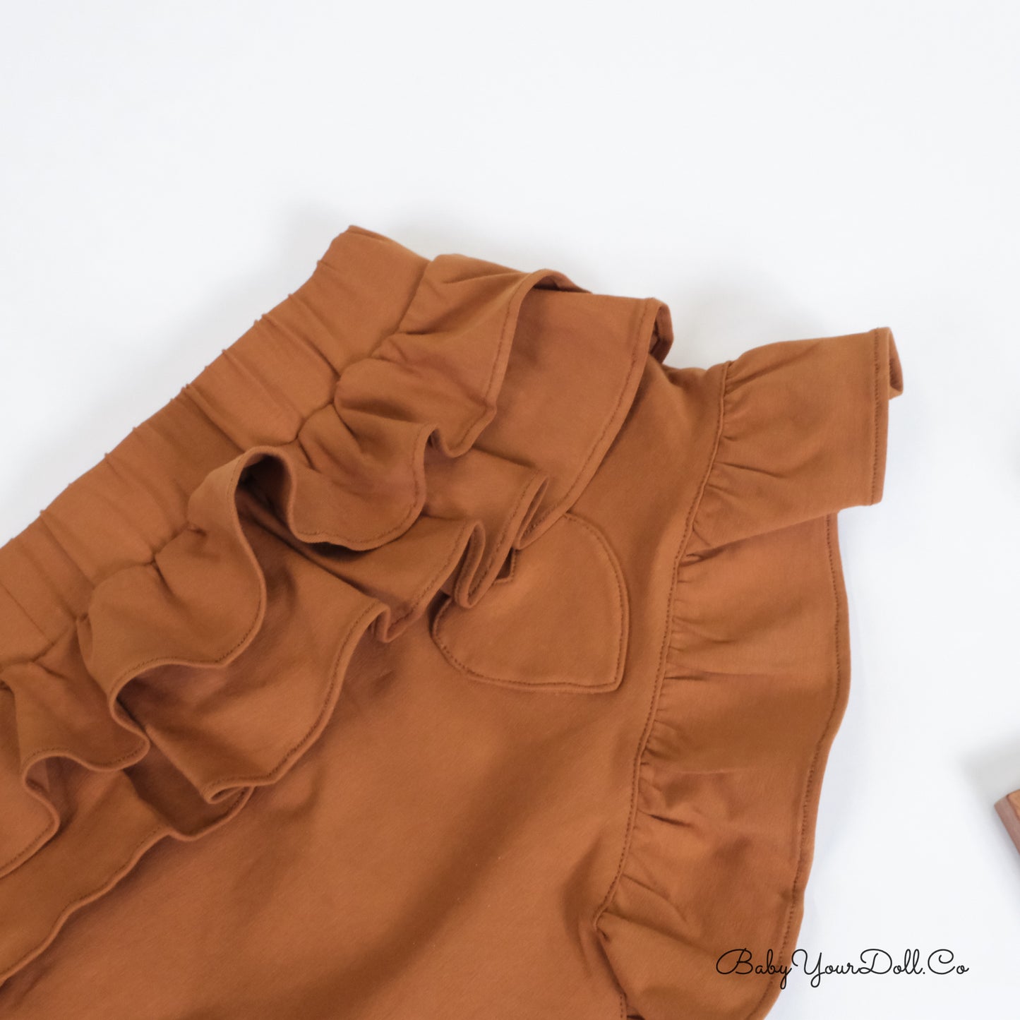 Brown | Long Sleeve Ruffle Set