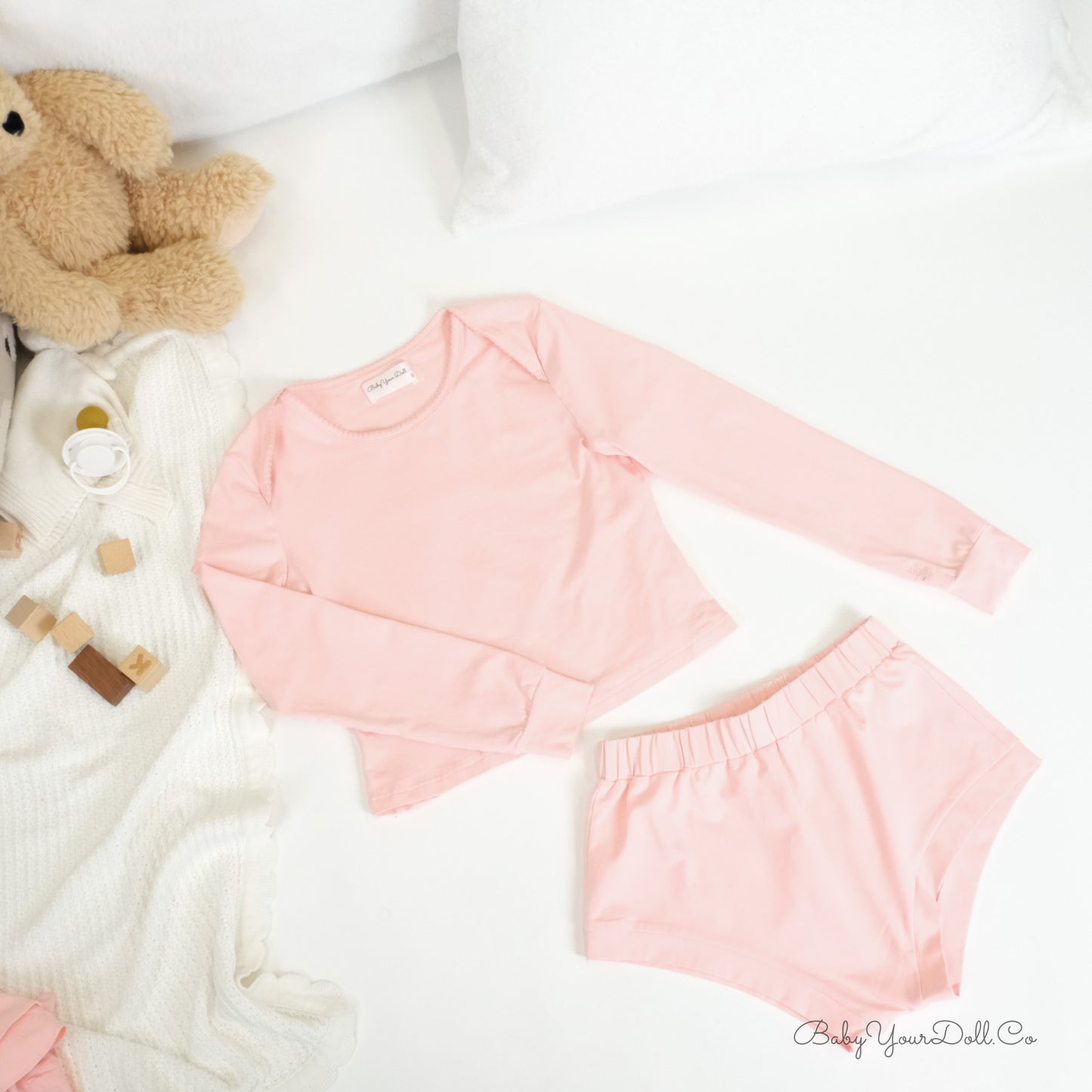 Baby Pink | Long Sleeve Basics Set